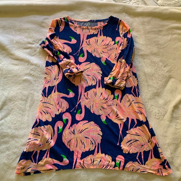 Lilly Pulitzer Flamingo Dress - Picture 1 of 3